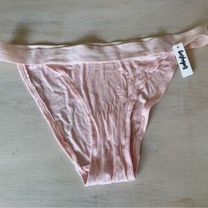 Booty bag pink ribbed underwear size L